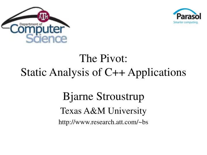 the pivot static analysis of c applications