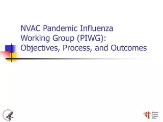 NVAC Pandemic Influenza Working Group (PIWG): Objectives, Process, and Outcomes