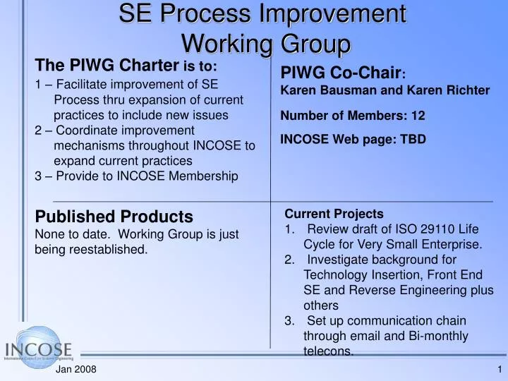 se process improvement working group
