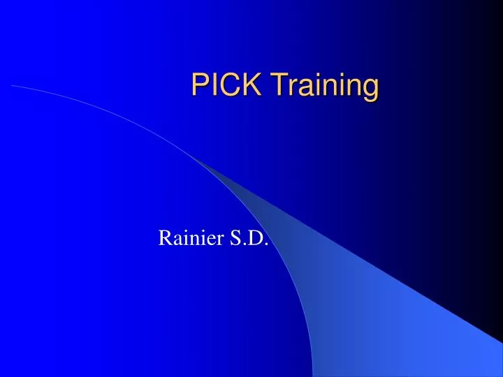 pick training