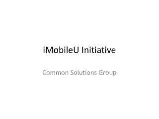 iMobileU Initiative