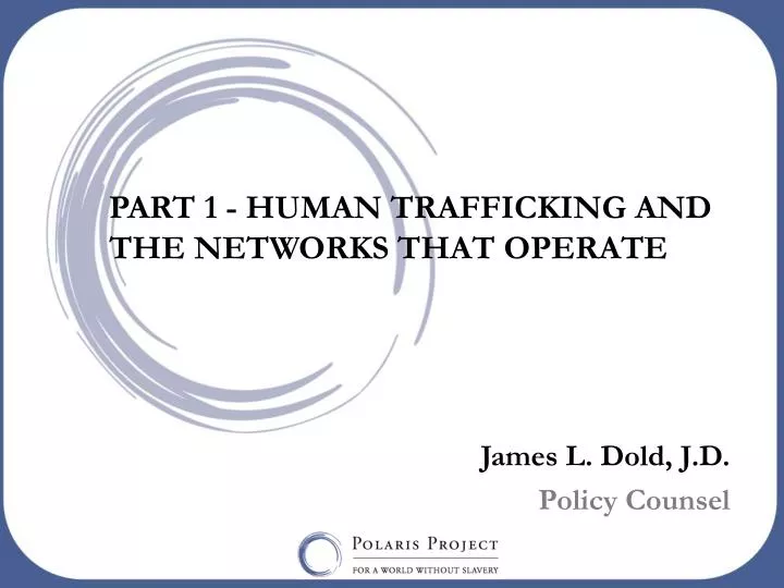part 1 human trafficking and the networks that operate