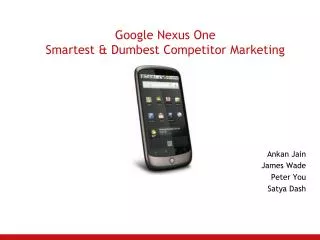 Google Nexus One Smartest &amp; Dumbest Competitor Marketing