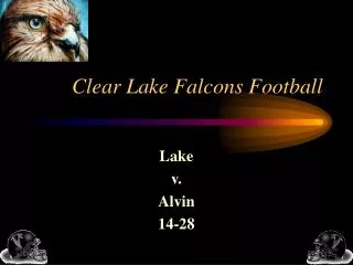 Clear Lake Falcons Football