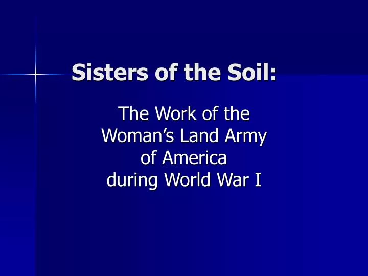 sisters of the soil