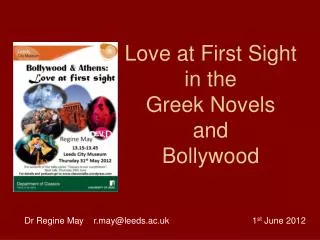 Love at First Sight in the Greek Novels and Bollywood