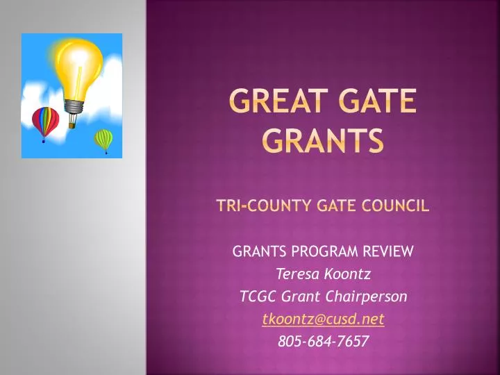 great gate grants tri county gate council