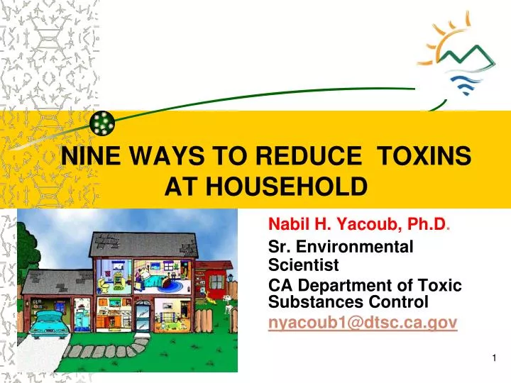 nine ways to reduce toxins at household