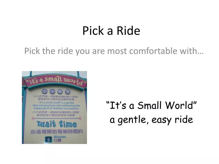 pick a ride