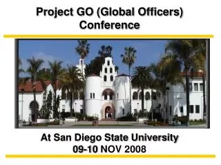Project GO (Global Officers) Conference