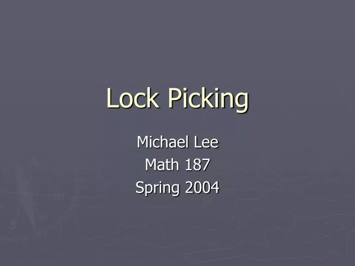 lock picking