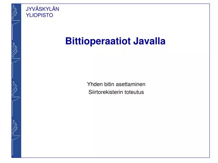 bittioperaatiot javalla