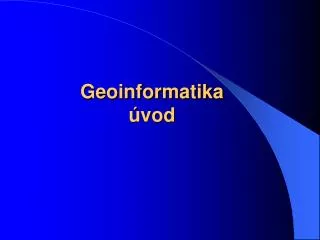geoinformatika vod