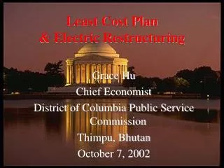 Least Cost Plan &amp; Electric Restructuring