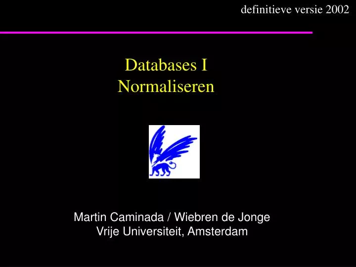 databases i normaliseren