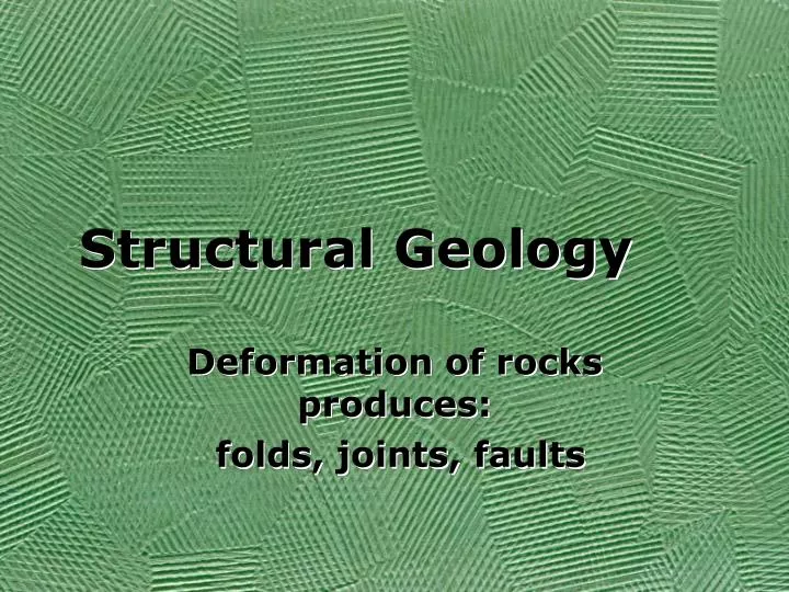 structural geology