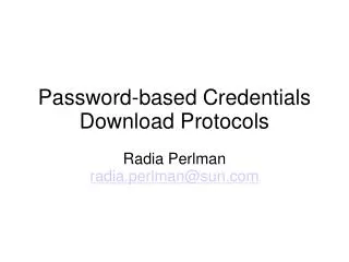Password-based Credentials Download Protocols