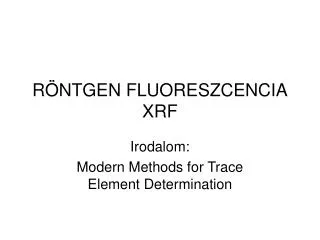 r ntgen fluoreszcencia xrf