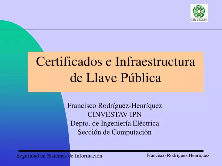 certificados e infraestructura de llave p blica