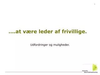 at v re leder af frivillige