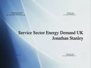 Service Sector Energy Demand UK Jonathan Stanley