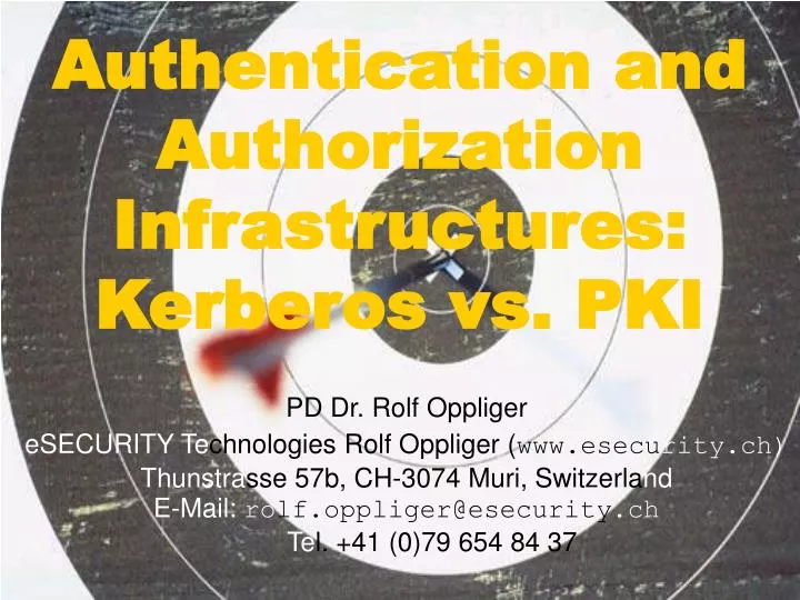 authentication and authorization infrastructures kerberos vs pki