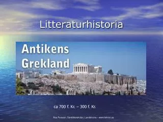 litteraturhistoria