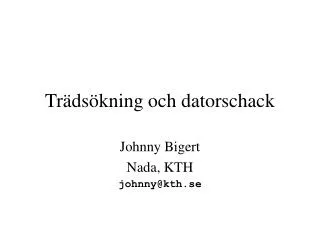 tr ds kning och datorschack