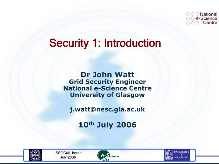 security 1 introduction