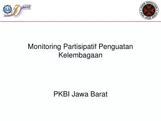 monitoring partisipatif penguatan kelembagaan