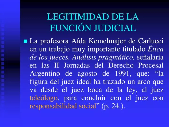 legitimidad de la funci n judicial