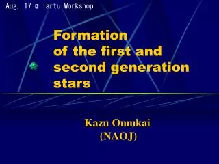 Formation of the first and second generation stars