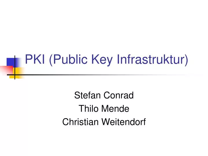 pki public key infrastruktur