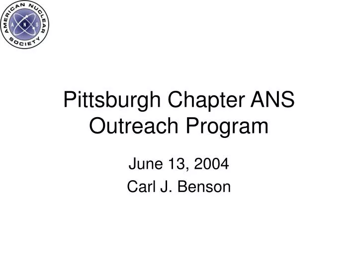 pittsburgh chapter ans outreach program