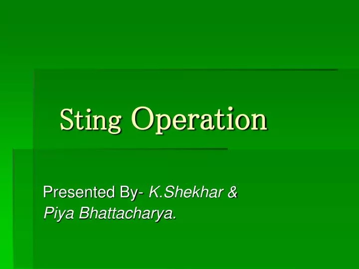 sting operation