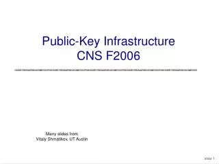 Public-Key Infrastructure CNS F2006