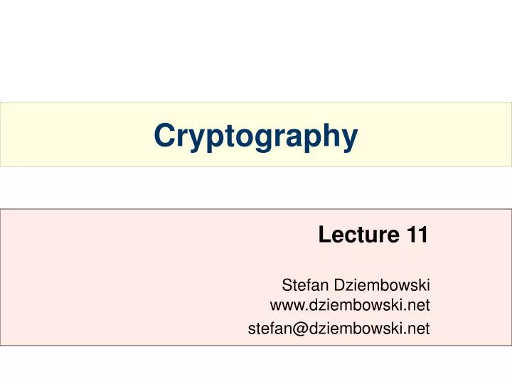 cryptography