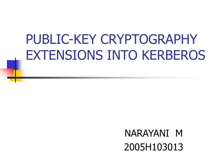 public key cryptography extensions into kerberos