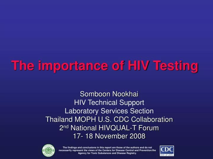 the importance of hiv testing
