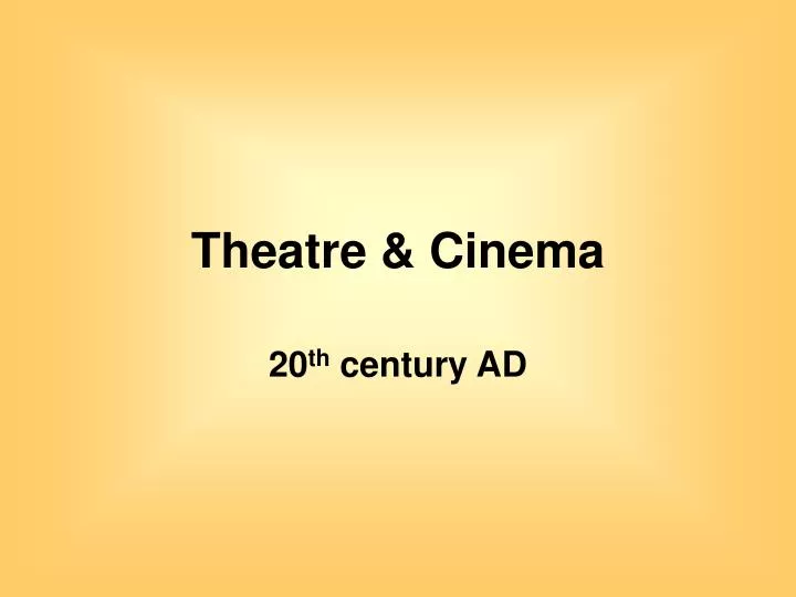 theatre cinema