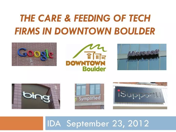the care feeding of tech firms in downtown boulder