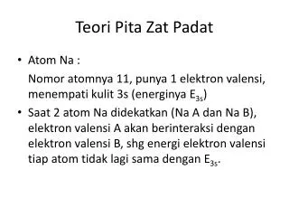 teori pita zat padat