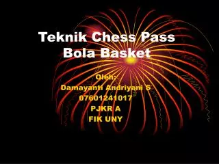 teknik chess pass bola basket