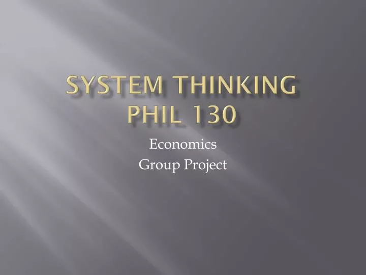 system thinking phil 130