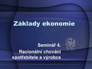 z klady ekonomie