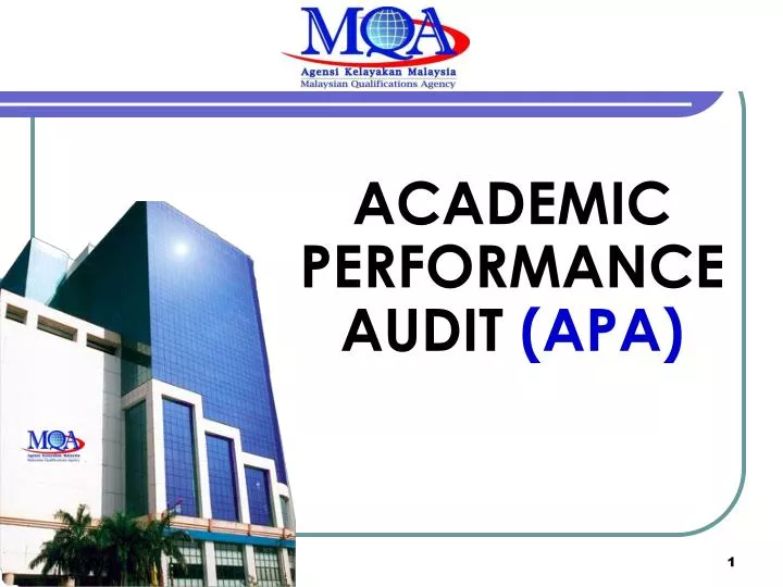 academic performance audit apa