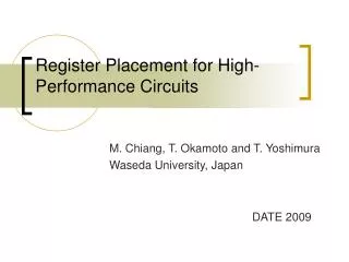Register Placement for High-Performance Circuits