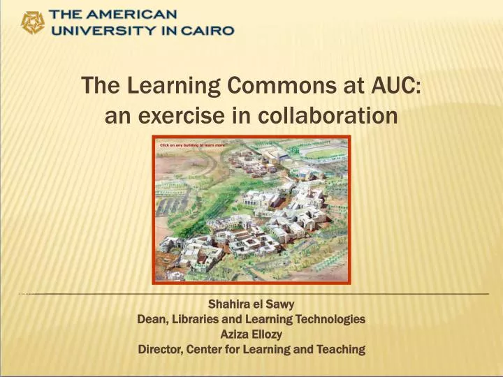 the learning commons at auc an exercise in collaboration
