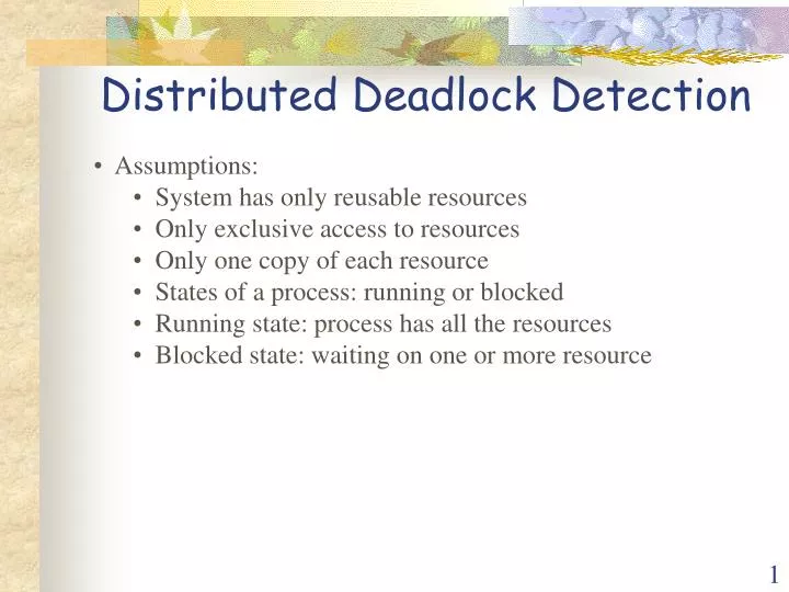 distributed deadlock detection