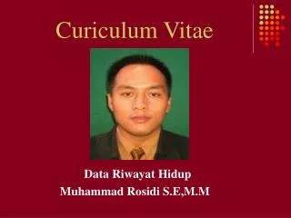 curiculum vitae